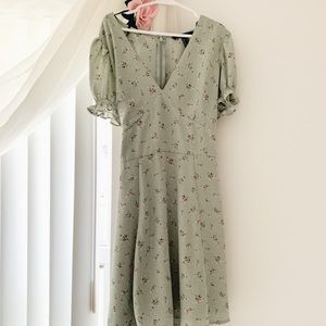 Mint Floral Dress